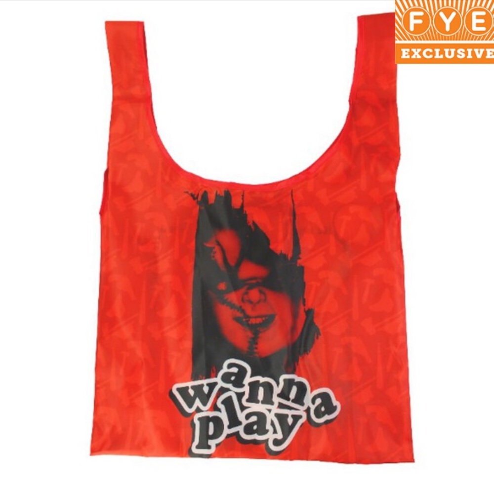 Child's Play Chucky Wanna Play Reusable Bag FYE Exclusive Horror Halloween
